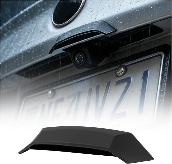 New Car Backup Camera Rain Shield,Wider & Longer Backup Camera for Car Rain Shield to Block Rains Water,Silicone Cars Rear View Backups Cameras Cover with Adhesive Backing