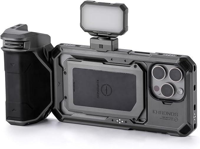 Tilta Khronos Basic Kit Compatible with iPhone 15 Pro Max - Space Gray | Phone Case, Cooling Fan, ND Filter, PD Focus Handle