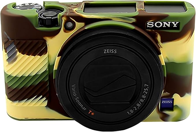 Easy Hood RX100 VII Case,Soft Silicone Protective Cover Protector Skin for Sony DSC-RX100 III RX100 V RX100 IV RX100 VII Digital Camera (Camo)…