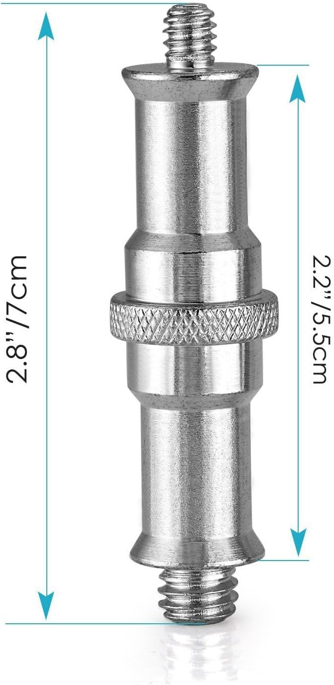 Camera Tripod Adapter Mount Kit 1/4 to 1/4 Screws, 1/4 to 3/8 Converter Thread Screw, Hot Shoe Male or Female Screw Set for Tripod Monopod Flash Plate Mount (2pcs Long Iron Screw)