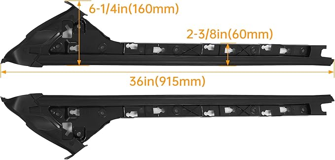HECASA Windshield Side Molding A-Pillar Trim Compatible with 2011-2019 Ford Explorer Replacement for BB5Z-78 03136-BA BB5Z-7803137-BA Inner Front Pillar Trim Mount Brackets Left and Right Side