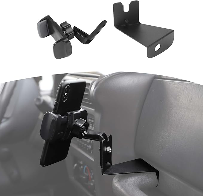 RT-TCZ for Jeep TJ Phone Radio Holder Walkie Talkie Mount Bracket Accessories for Jeep Wrangler TJ 1997-2006