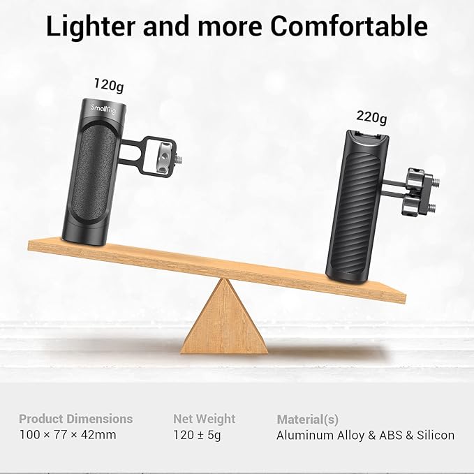 SmallRig Side Handle for Smartphone Cage Phone Video Rig Lightweight w 1/4 Threads - 2772 (Pack of 2)