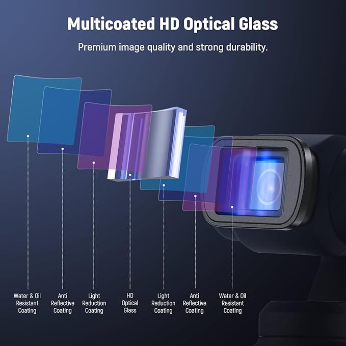NEEWER 1.2X Blue Anamorphic Lens Compatible with DJI Osmo Pocket 3 & Creator Combo Accessories, Cinematic Blue Streak Widescreen Effect Magnetic HD Optical Glass Lens for Photography Video, LS-44 Pro
