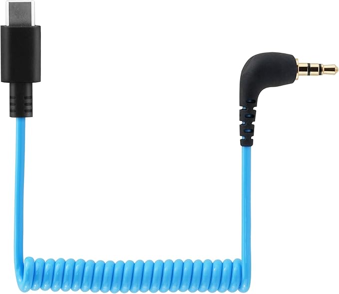Mic Adapter for Rode Wireless GO 2 / GO II/Pro/ME to iPhone 15/15 Pro Max, Samsung, Android Smartphone USB C to 3.5mm TRS Microphone GO2 OTG Audio Cable DAC Coiled Aux Cord