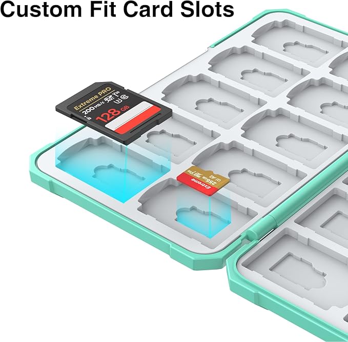 THELIFELICIOUS SD Card Holder Memory Card Case for SD/TF Cards, Memory Storage Organizer for 20 SDXC SDHC and 20 TF Cards