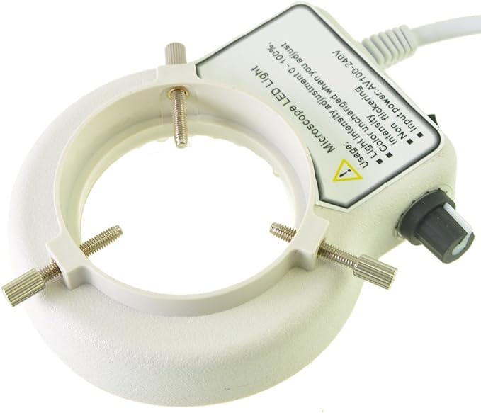 AmScope LED-80S 80 LED Microscope Compact Ring Light with Built-in Dimmer
