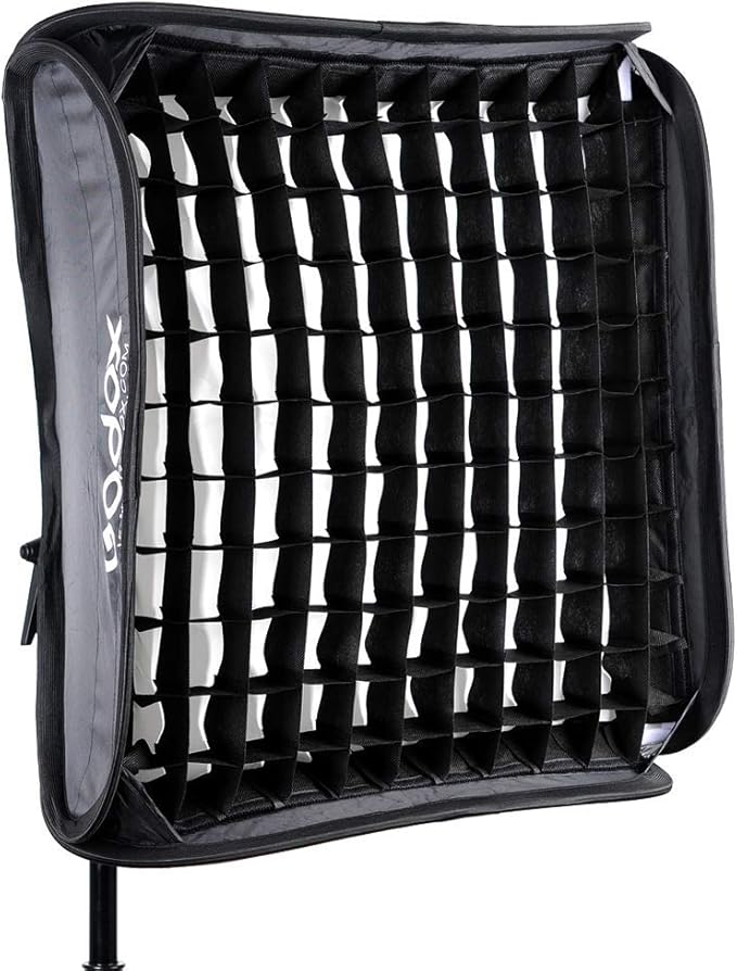 GODOX 32x32inch /80x80cm Foldable Flash Softbox Kit with Grid, Godox S2 S-Type Speedlite Bracket Bowens Mount and Carrying Case for Camera Flash Speedlight Studio Photography Video Shooting