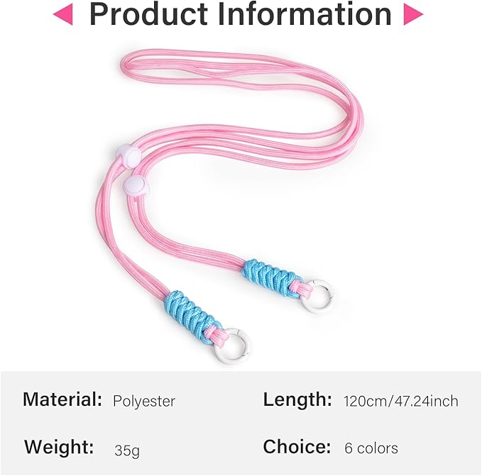 VOVMOEYA Camera Strap,Long Neck Strap for Fujifilm Mini 12/11/9/8/7+,Shoulder Strap camera strap Long Crossbody Lanyard for photographer Camera/Badge Holder/Keys/Wallet Multi-Function Lanyard(Pink)