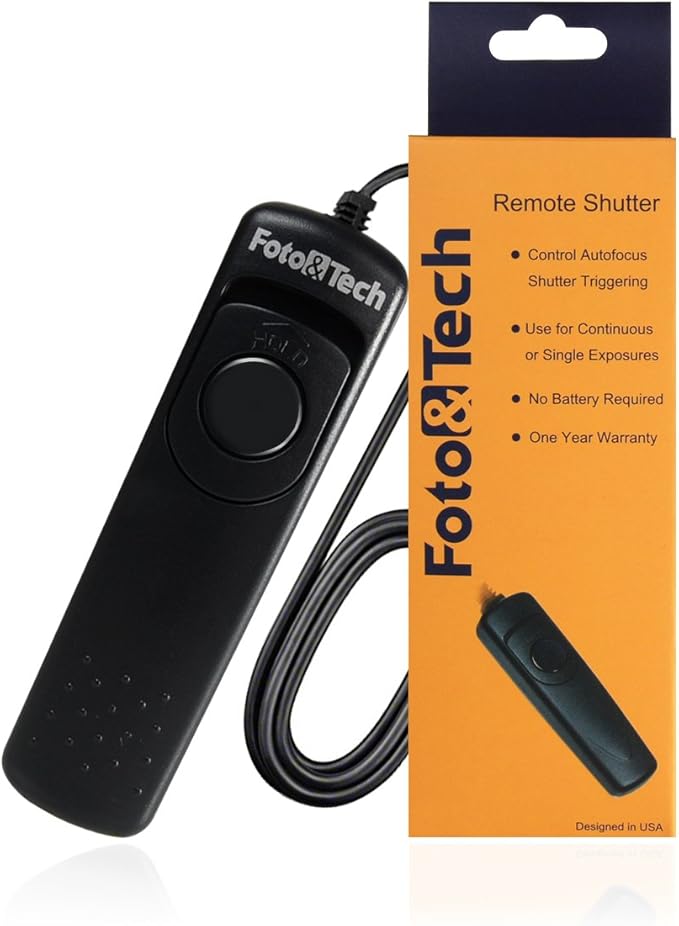 Foto&Tech Wired Remote Shutter Release Control Compatible with Nikon MC-DC2 for Nikon D5100