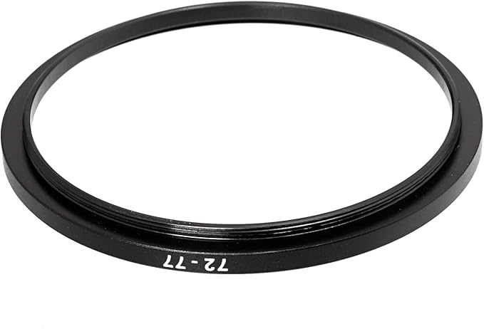 (2 Pcs) 72-77MM Step-Up Ring Adapter, 72mm to 77mm Step Up Filter Ring, 72mm Male 77mm Female Stepping Up Ring for DSLR Camera Lens and ND UV CPL Infrared Filters