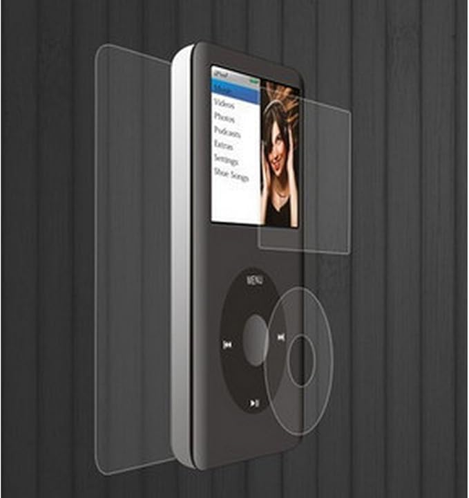 Soft Front LCD Screen Protector Film, Back Protective Film and Clickwheel Film for iPod Classic 7th Gen 6th Gen,Video 5Gen, 5.5Gen (2 Sets of Film)