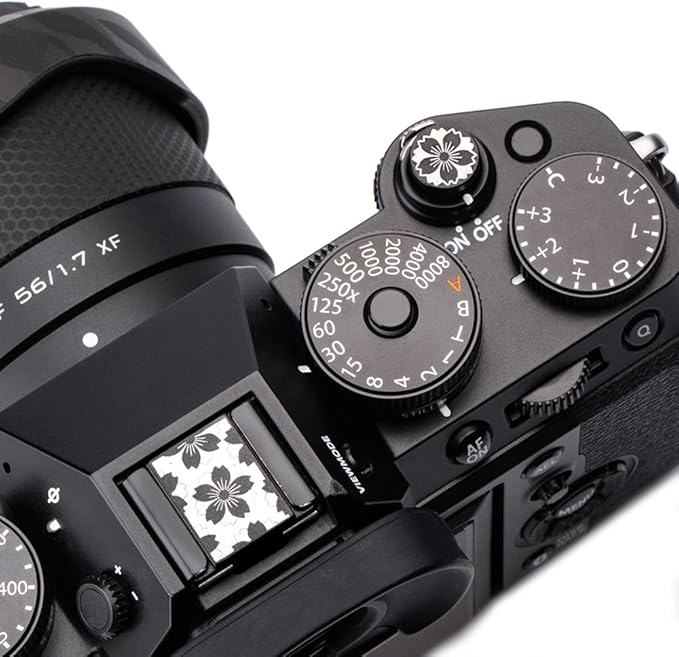 Camera Metal Hot Shoe Cover Shutter Buttons Protector for Fuji X100VI X100V X-T4 X-T3 XPRO3 XPRO2 for ZF Z5 Z6 Z6II (Black-Set)