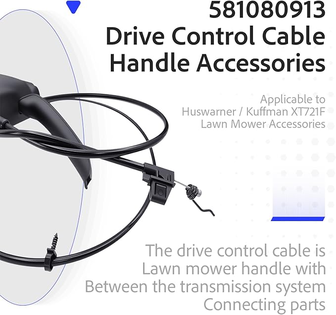 581080913 Drive Control Cable Fits Husqvarna/Craftsman XT721F Lawn Mower