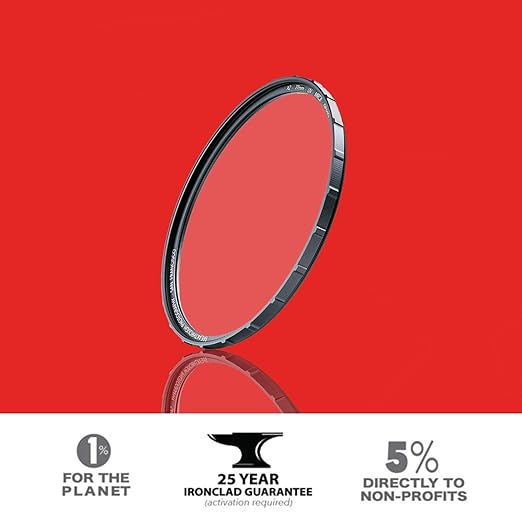 52mm X2 UV Filter for Camera Lenses - UV Protection Photography Filter with Lens Cloth - MRC8, Nanotec Coatings, Ultra-Slim, Traction Frame, Weather-Sealed by Breakthrough Photography
