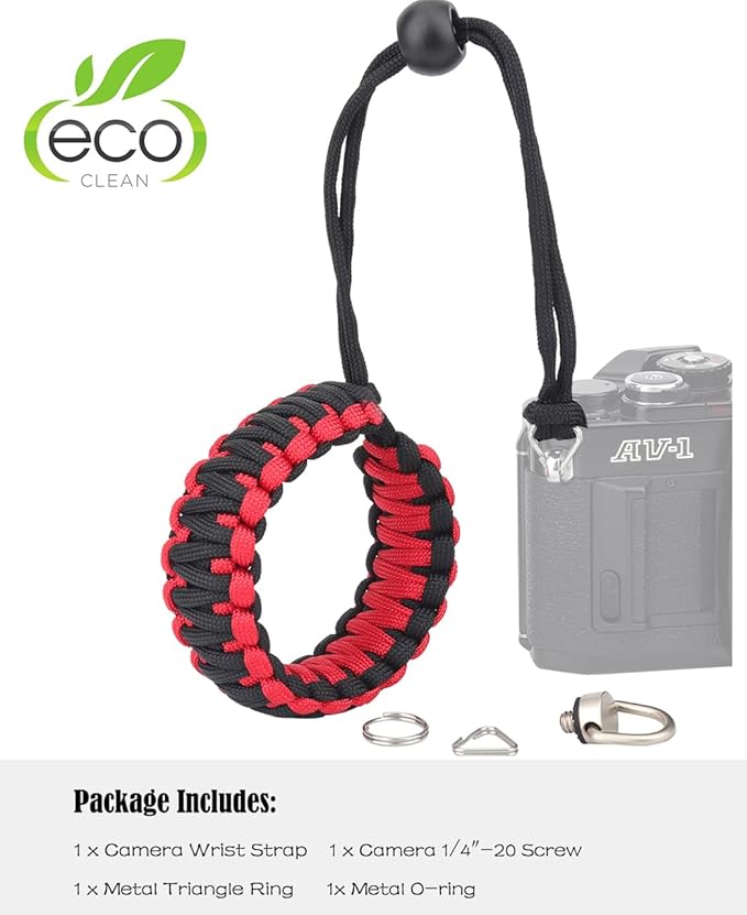 Paracord Camera Wrist Strap Lanyard with Screw for Insta 360 X3, Ace Pro, DSLR Cameras, Selfie Sticks
