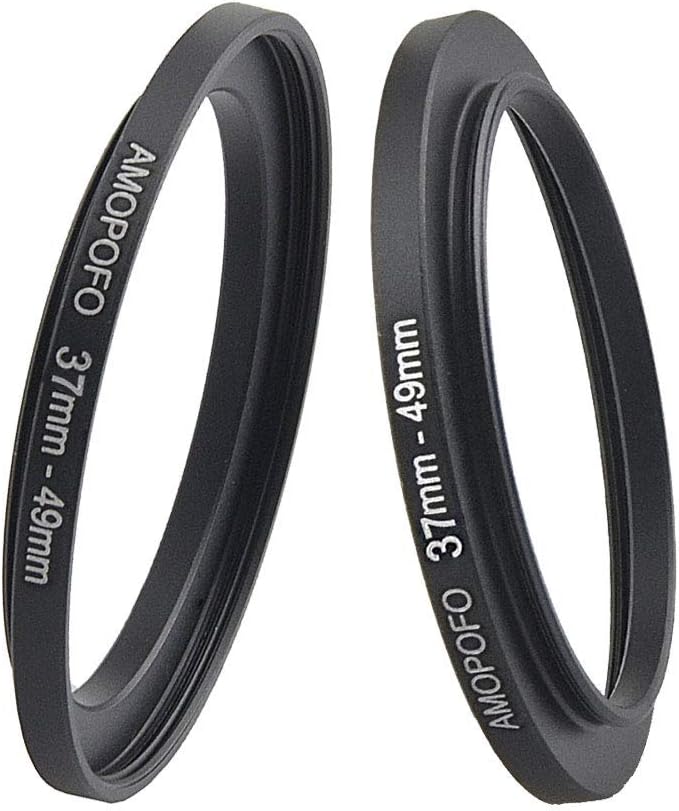 37mm to 49mm Metal Step Up Ring Adapter for Canon,for Nikon,for Sony,for Fuji, Camera Lenses & UV,ND,CPL Camera Filters, Made from CNC Machined Space Aluminum with Matte Black Electroplated Finish