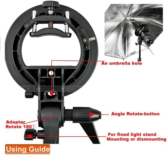 Godox S Type Bracket Bowens Mount Holder for Speedlite Flash Snoot Softbox Beauty Dish Reflector Umbrella