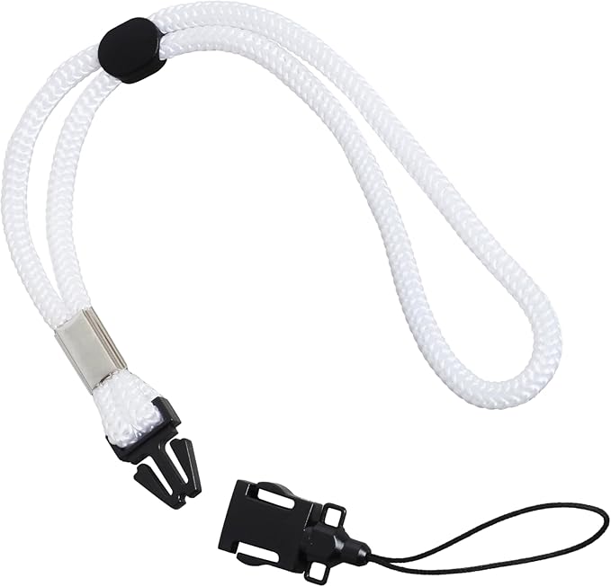 Digital Nc 2 Pack Camera & Cell Phone Wrist Strap (Lanyard Style) Adjustable with Quick-Release. (Black & White Set)