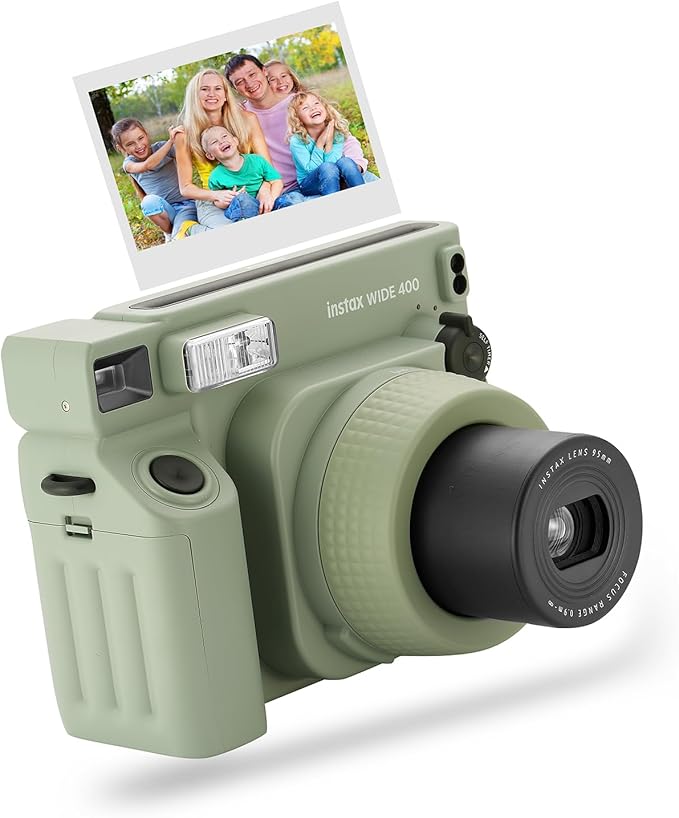 Fujifilm Instax Wide 400 Instant Camera + Camera Case + 4 AA Batteries + Photo Album, Cleaning Pen (60 Sheets)