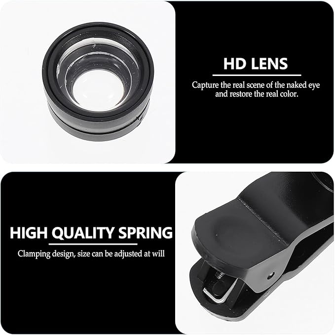 3-in-1 Smartphone Camera Lens Kit, Fisheye Wide Angle Macro Lens Attachment for Cell Phone Photography, Black, Compatible with Most Phones, for Travel and Landscape Shots, 2 Sets
