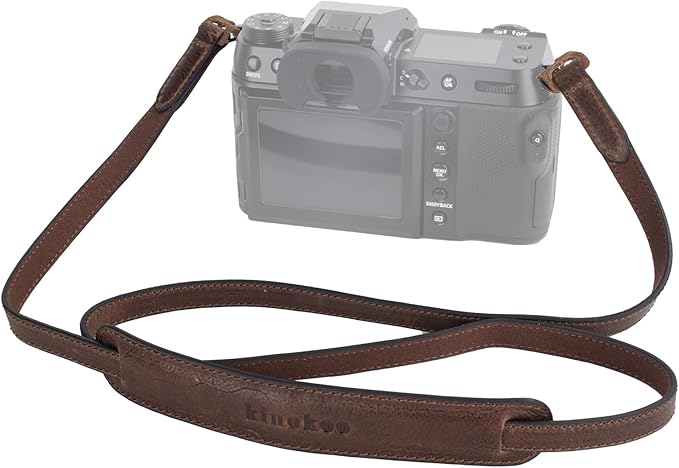 MUZIRI KIINOKOO Genuine Leather Camera Neck Shoulder Strap - Vintage Leather Shoulder Strap for Most of Digital Cameras