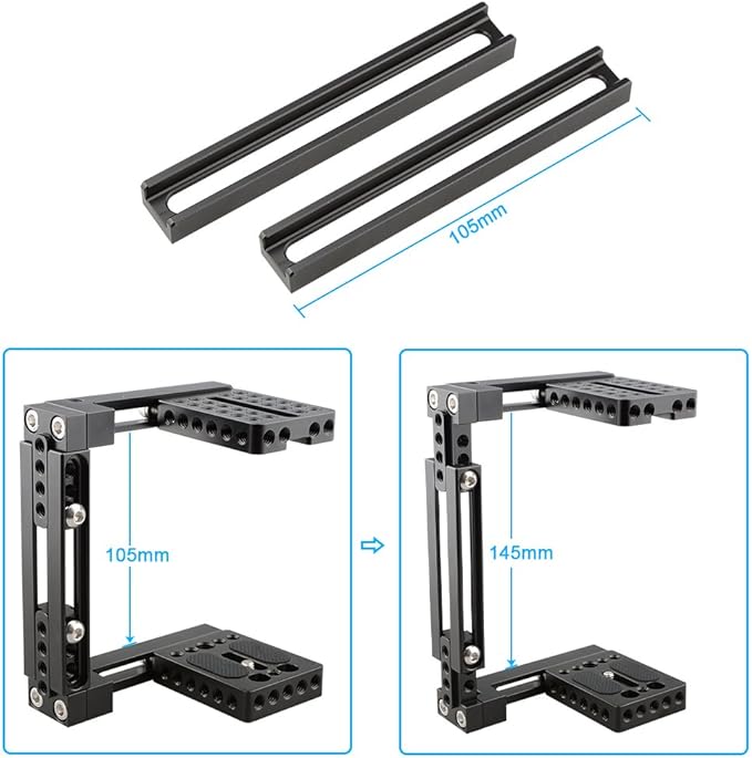 CAMVATE Adjustable Camera Cage Fit for Right Handle and Left Handle Camera(Basic) - 1722