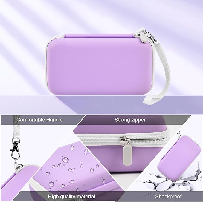 Grapsa Case Compatible with ESOXOFFORE for Dylanto for Anchioo for WEEFUN for GKTZ for Amzelas for Mafiti Instant Print Camera for Kids, Film Camera Storage Holder Organizer Bag (Box Only)- Purple