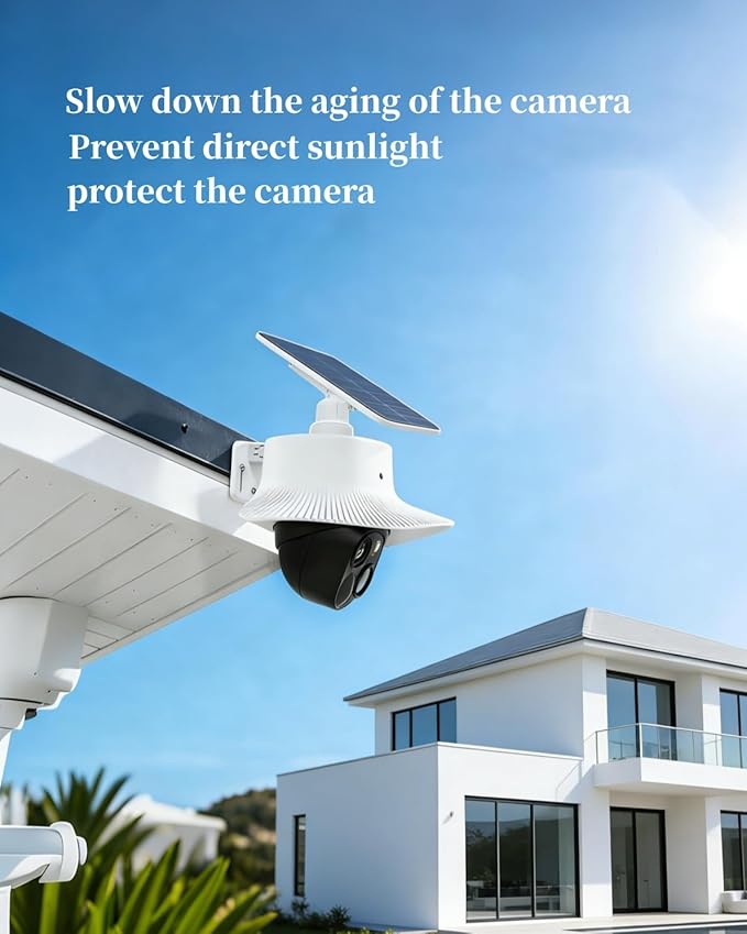 Outdoor Rain Cover for Solar Security Cameras, Compatible with Eufy S340, Dustproof and UV Resistant