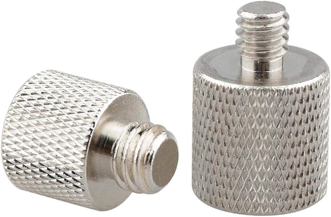 CAMVATE 1/4" Female to 3/8" Male & 3/8"-16 Female to 1/4"-20 Male Screw Adapter for Tripod and Camera and Qr Plate/Adapter Brass - 0910