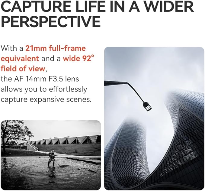 TTArtisan AF 14mm F3.5 Auto Focus Lens APS-C Compatible with Fujifilm X-Mount Mirrorless Cameras X-A1 X-A10 X-A2 X-A3 X-A7 X-T1 X-T10 X-T2 X-T20 X-T3