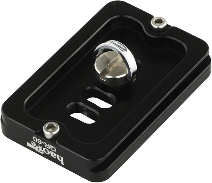 Haoge 60mm QR Quick Release Plate with D-Ring Screw Fits Arca-Swiss Standard for Tripod Ball Head Clamp Camera Lens