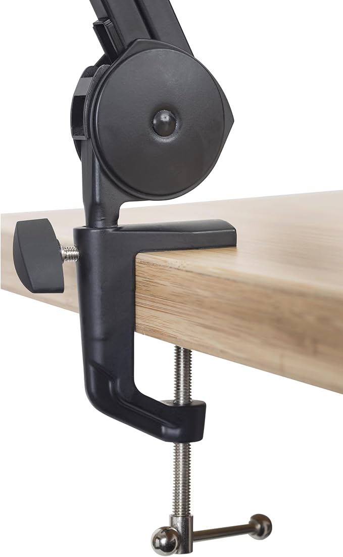 Gator Frameworks Deluxe Spring-loaded Desk-Mounted Microphone Boom Arm for Broadcasts, Podcasts, Content Creation, Live Streaming, & Similar Applications (GFWMICBCBM1000)