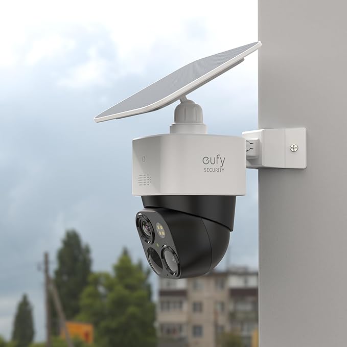 TIUIHU Corner Wall Mount for Eufy Security SoloCam S340/Eufy Security SoloCam E30, Solar Surveillance Camera Mounting Bracket