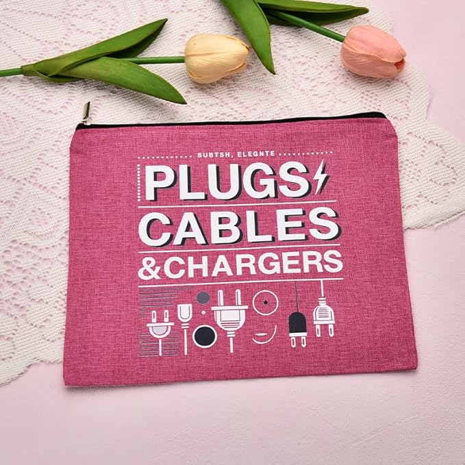 ShiQiao Spl Charging Cable Organizer Pouch for Travel Accessories Bag for Charging Cable Portable Organizer Bag Travel Toiletry Makeup Cosmetic Bags for Daughter Friend Christmas Birthday Gifts