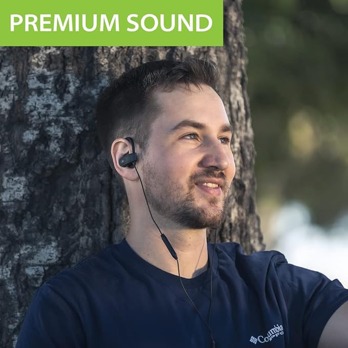 Avantree L171 - Lightning Wired Earbuds with Microphone & in-Line Volume Control, Compatible with Older iPhone 11, 12, 13, 14 Models, MFi Certified Headphones with Ear Hook for Running & Sports