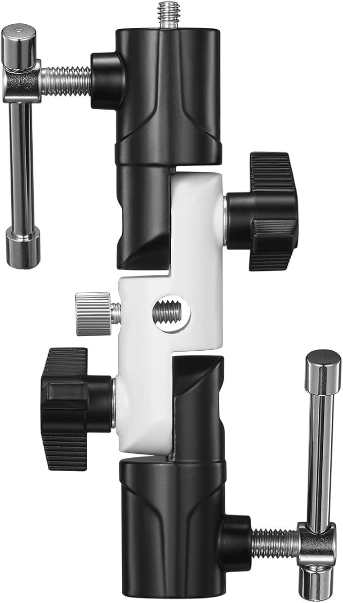 SUPON Flash Bracket U-Shape,180° Adjustable Swivel Umbrella Softbox Holder with 1/4" to 3/8" Screw &Nut Adapter and Cold Shoe Mount for DSLR Cameras,Speedlites,Tripod,Light Stand,Studio,LED Light