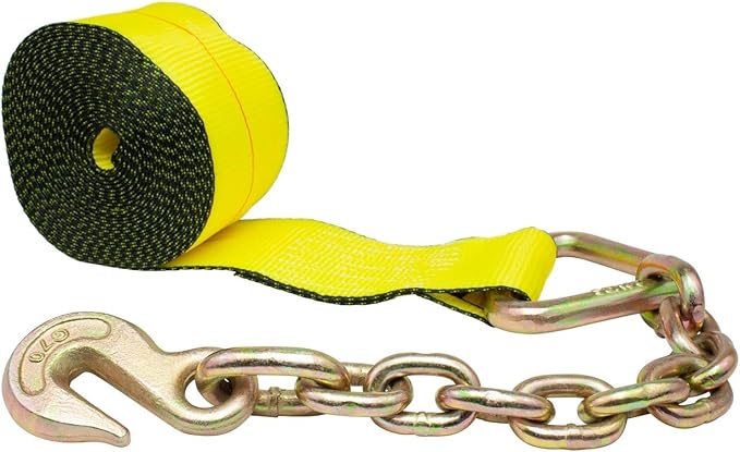 Mytee Products 4 in. x 30 ft. Winch Strap with Chain Anchor