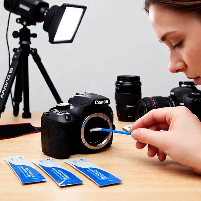 SANHOOII Dry APS-C Sensor Cleaning Swabs (CCD/CMOS), 20pcs 16mm DSLR or SLR Mirrorless Digital Camera Cleaning kit (No senrsor Cleaning Solution)