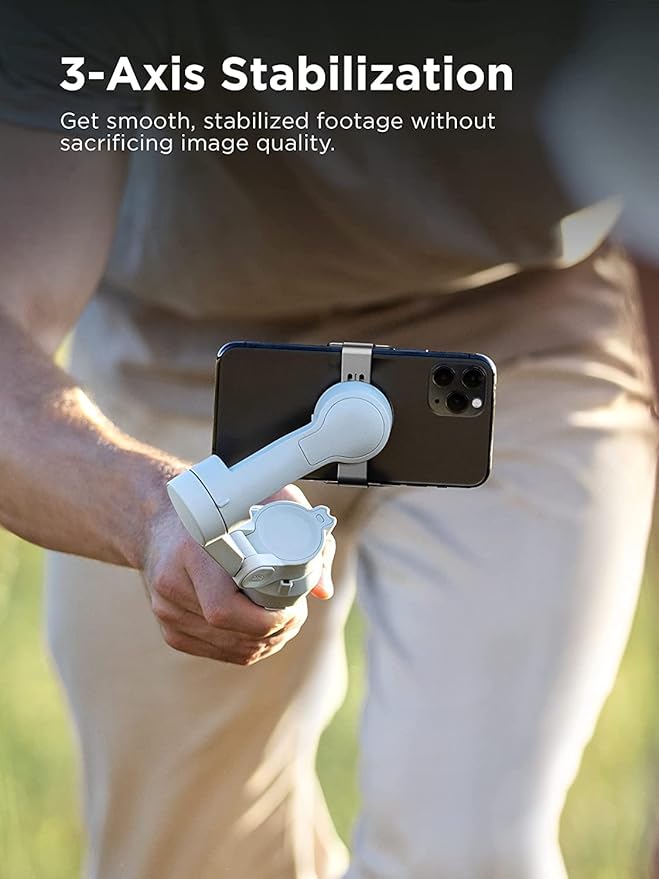 DJI OM 4 SE - 3-Axis Smartphone Gimbal Stabilizer with Tripod, Magnetic Design, Portable and Foldable, ActiveTrack 3.0, Story Mode, Vlogging Stabilizer, YouTube TikTok Video, for Android and iPhone