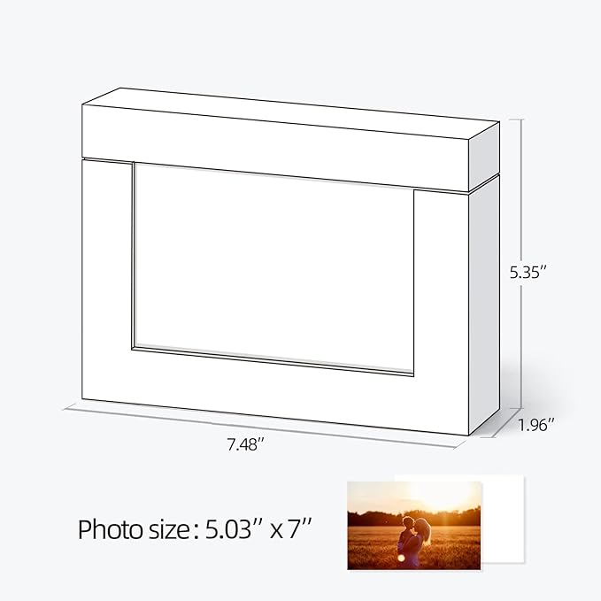 Aiuonenian Cardboard Photo Boxes 5x7 For Pictures, Family Photos Storage Box Set, Photo Album Box Archival For Couple Photos, Postcards Box (2 pack)