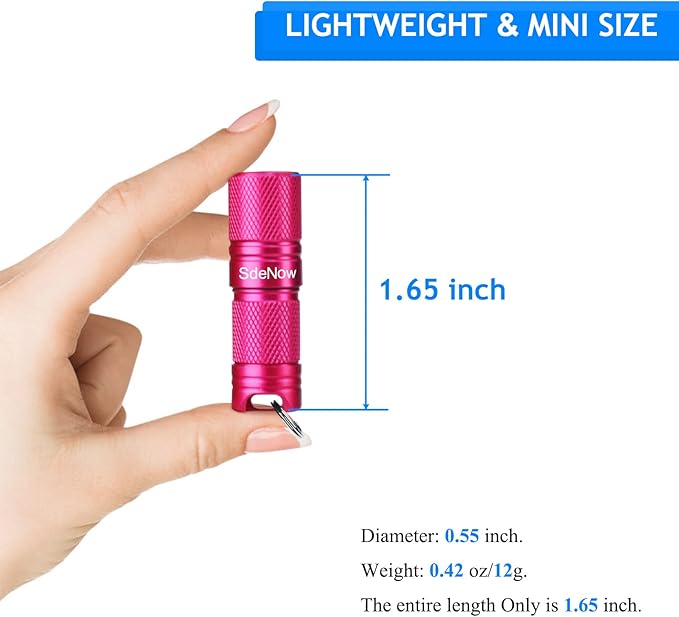 SdeNow Mini Flashlight Keychain EDC 200 lumens USB Micro Rechargeable Pocket Waterproof Flashlight
