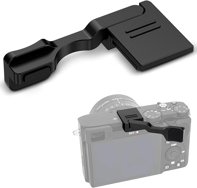 Metal RX1R III Thumb Grip Replaces Sony TG-2 TG2, 90° Foldable Thumb Up Grip for Sony RX1RIII RX1R Mark III RX1R3 Camera, Hot Shoe Full-Coverage Thumb Rest Support Holder Not Affect The Use of Dial