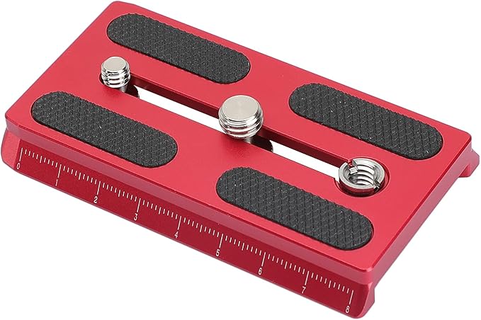 CAMVATE Camera Quick Release Plate with 1/4" & 3/8" Threads Compatible with 577/501/ 504 Tripod(Red) - 2886