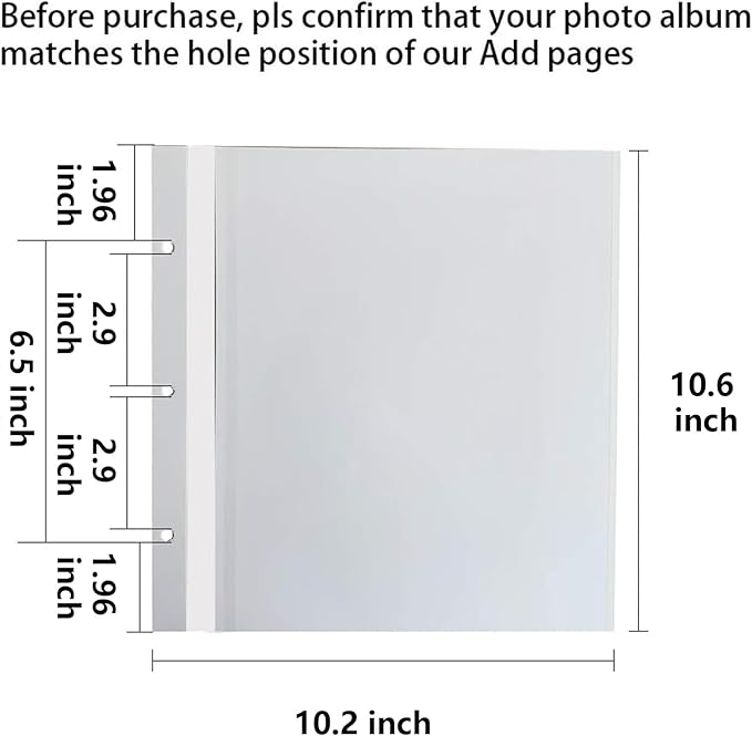 Vienrose Photo Album Self Adhesive Scrapbook Refill Pages for Vienrose11x10.6 inch Photo Album