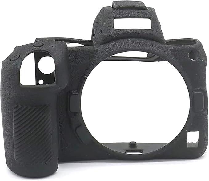 Professional Secure Silicone Camera Case Cover Housing Body Skin for Nikon Z6 Z7 Full Frame Mirrorless Camera (Black)