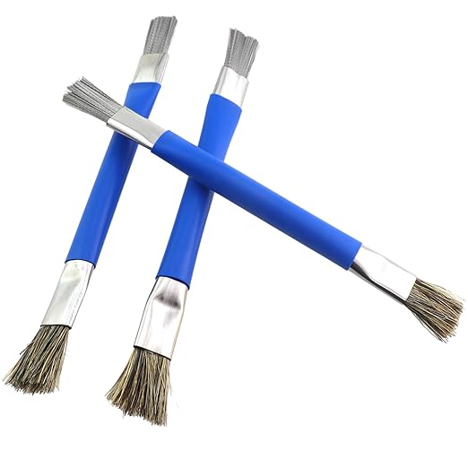 3PCS Blue Dual Head Multi Purpose Static Brush Computer Electronic Component Anti Static IC Cleaning Tool Suitable for Circuit Board and Keyboard