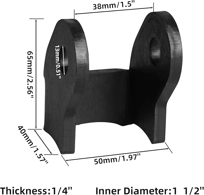 2-Piece Set Heavy Duty Shock Mount Bracket, Shock Brackets for Off-Road Trailers, Thick Welded