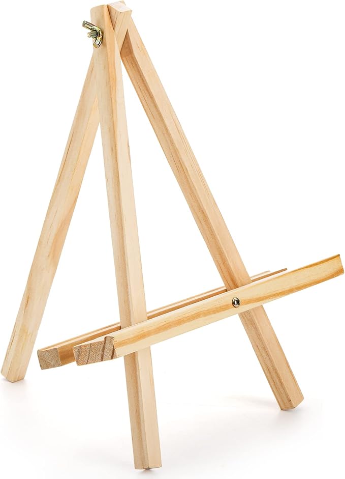 Tosnail 10 Pack 12" Art Easel Stand Tabletop Wooden Display Stand Photo Holder Display Stand for Artist, Students, Adults, Kids Painting