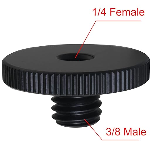 2PCS Adapter Screws for Tripod Heads Aluminium Photo Accessories 1/4 Female 3/8 Male Head Plate Knob for Camera Mounting Plate Flash Bracket